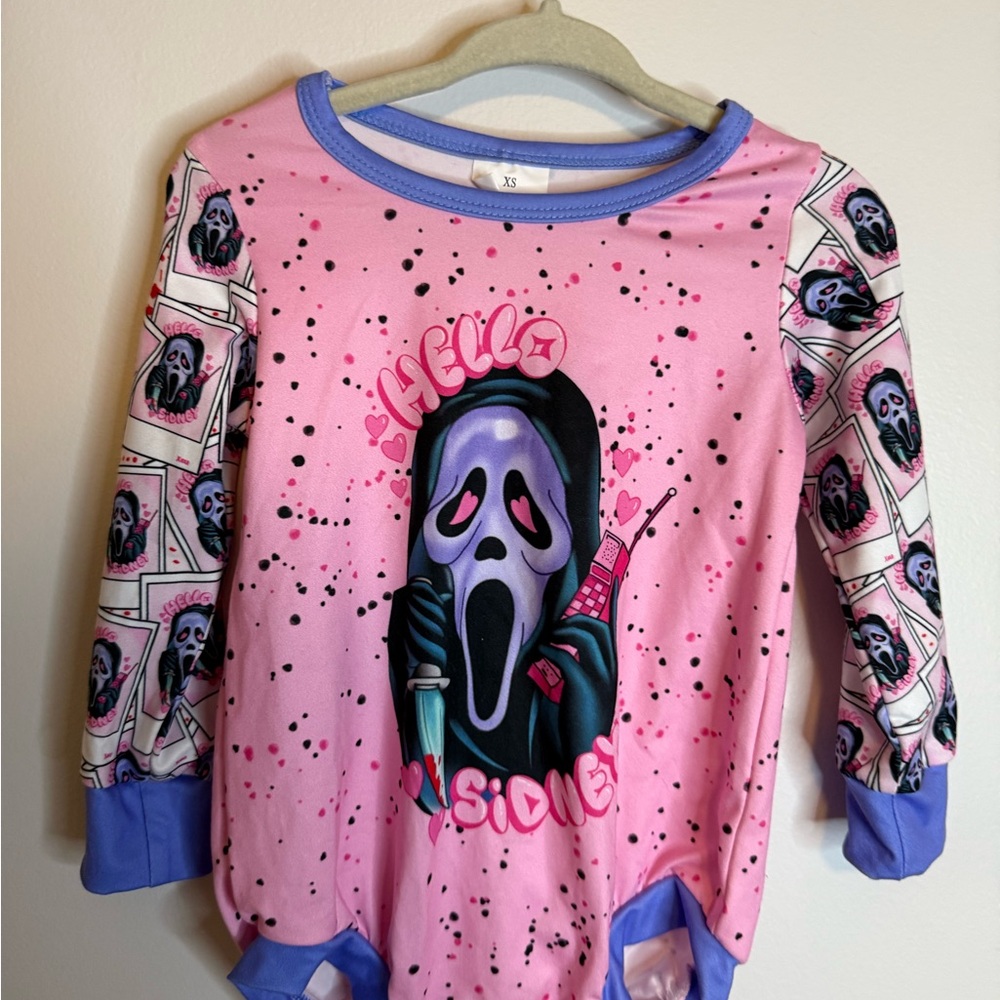 Scream Pink Graphic Long Sleeve Top